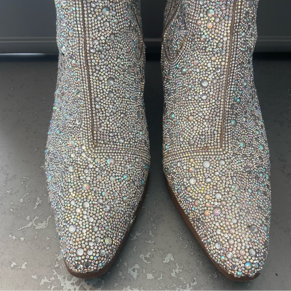 Betsy Johnson Rhinestone Boots - size 10 - worn once - Picture 8 of 9